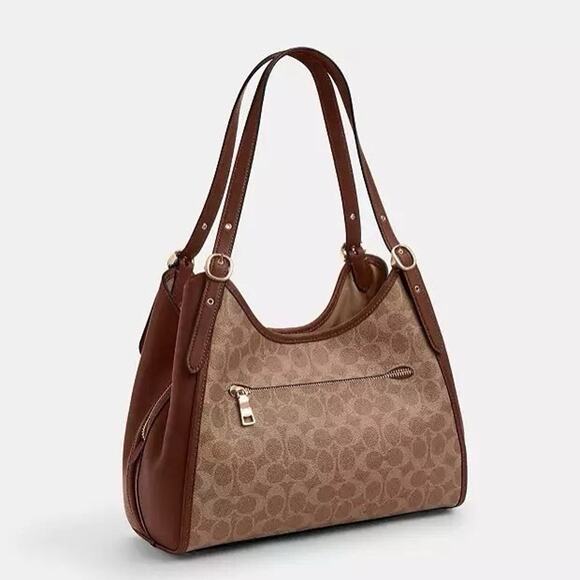 NWT Coach Erin Shoulder Bag Leather CAQ87 In Signature Canvas - Picture 9 of 10